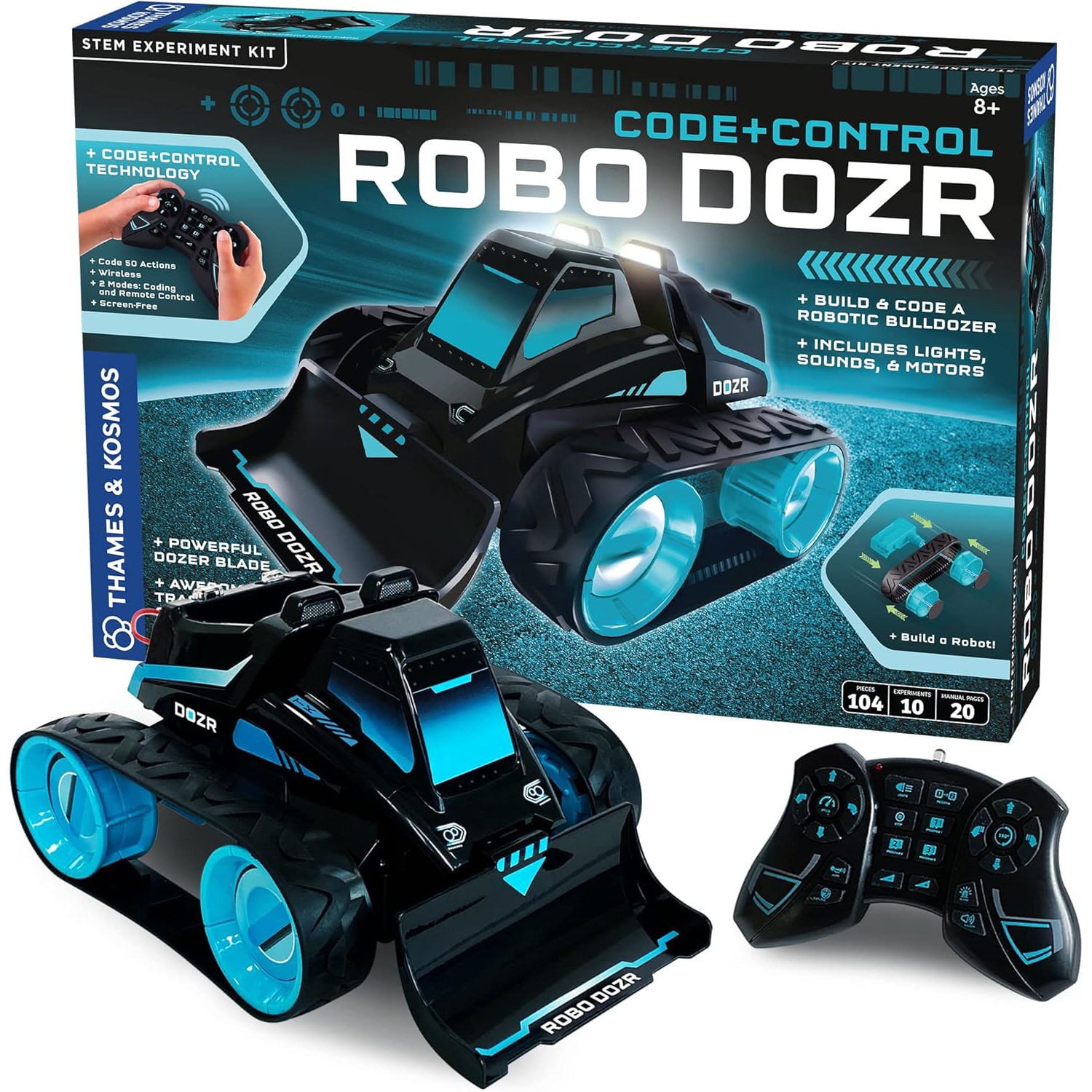 组装机器人推土机无线遥控器编程电动工程游戏玩具正版 Robo Dozr