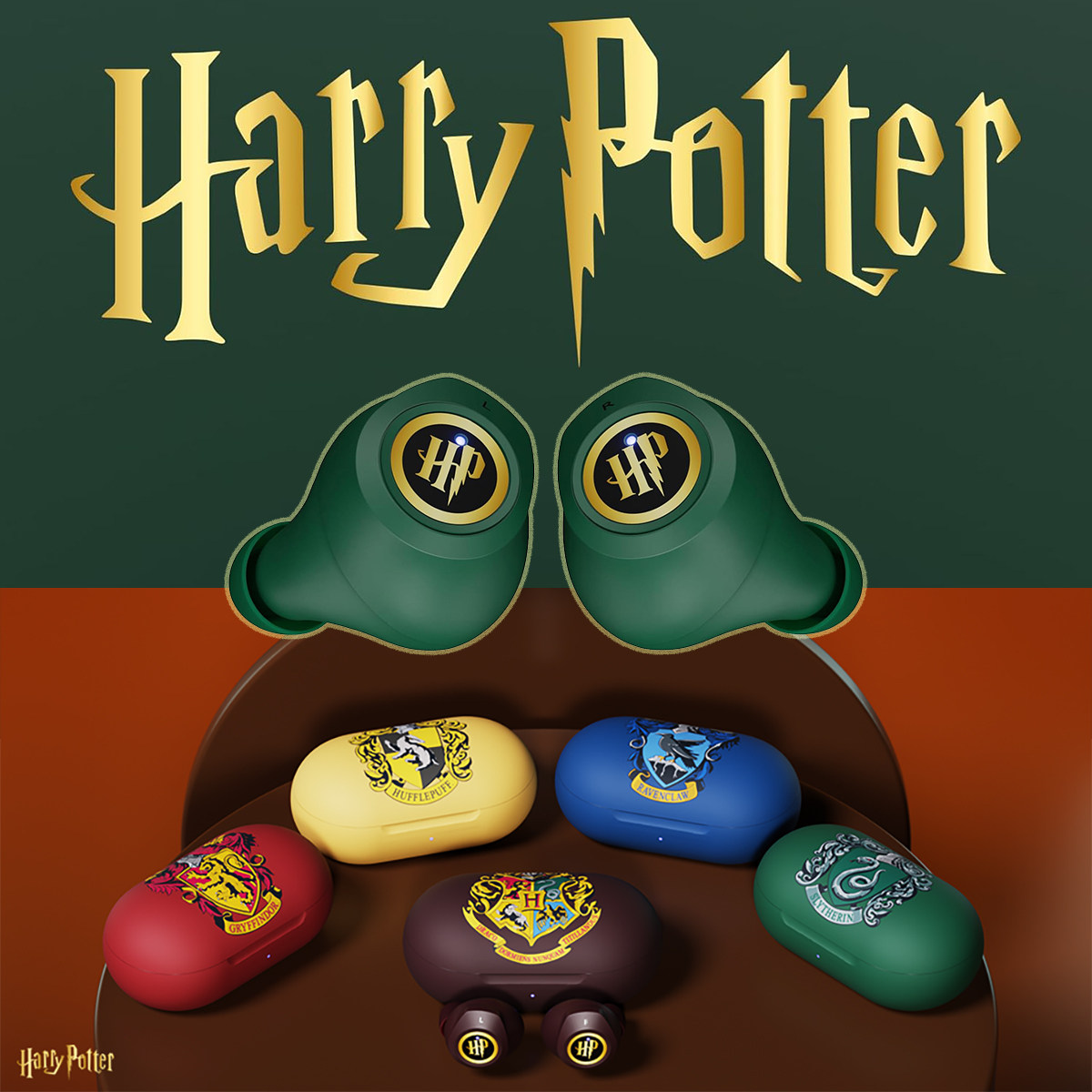 哈利波特霍格沃茨校徽无线蓝牙充电耳机官方正版玩具Harry Potter