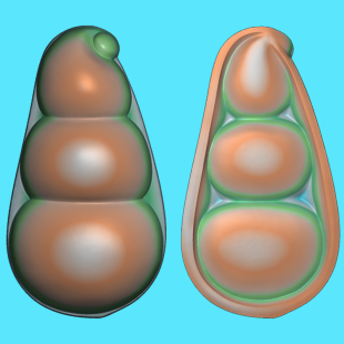 新款福豆四季豆精雕图镶嵌款花件电脑加工雕刻图灰度图新品设计
