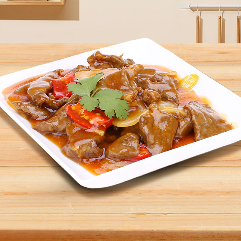 广州星鲜季酱爆牛肉200克外卖快餐店中西餐厅方便快餐冷冻料理包