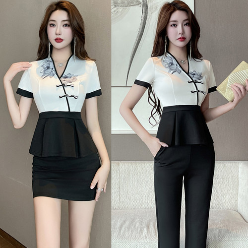 足浴技师工作服2024新款气质减龄