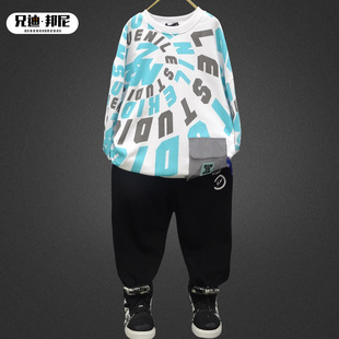 男童春装套头卫衣2025新款春秋洋气韩版中大儿童宽松圆领休闲上衣