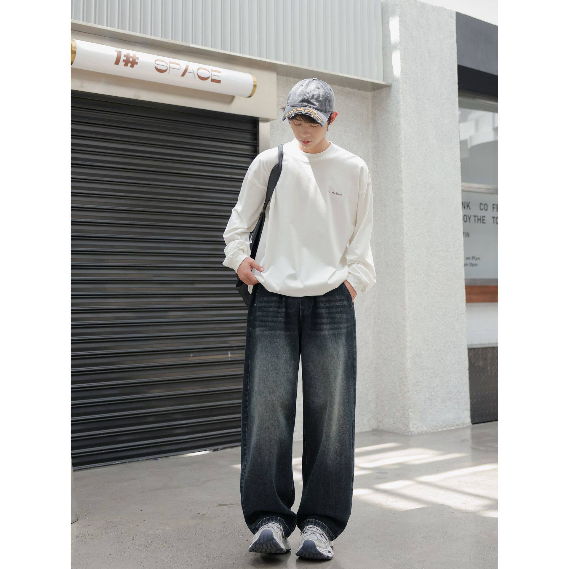 男大童秋冬牛仔裤直筒2025新款男孩裤子青少年初中生工装裤秋冬潮