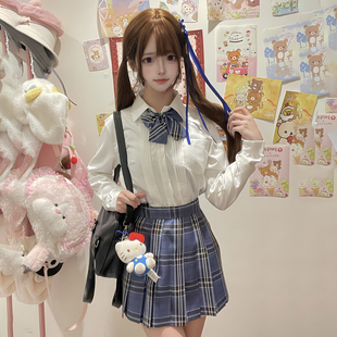 女风琴褶日式 长袖 学院风学生内搭制服白衬衣 短袖 森岛町原创jk衬衫