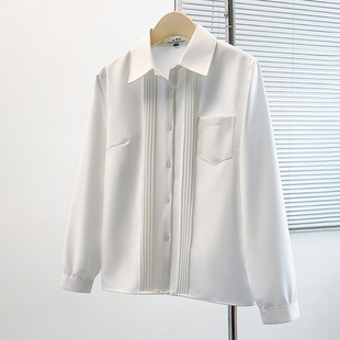 森岛町jk衬衫长袖短袖女基础款风琴褶日系校供学生内搭制服白衬衣