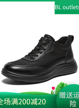 百思图2025冬季商场新款户外加绒保暖跑步运动鞋男休闲鞋92M27DM5