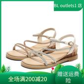 凉鞋 女款 2025夏新商场同款 森达时装 环带厚底坡跟鞋 XMD01BL5