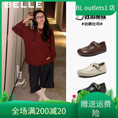2026春款 百丽伯爵吐司勃肯鞋 牛皮平跟女鞋 国内专柜正品 E9E1 E9E1D