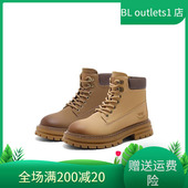 Belle百丽24冬女靴子厚底马丁靴冬季 休闲短靴大黄靴女款 B9R1DDD4