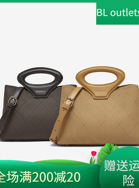 百思图2025秋季商场新款菱格手提包简约通勤单肩斜挎包女J8031CX5