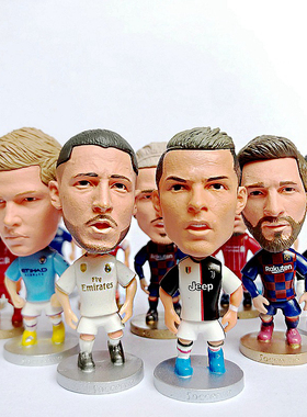 人偶公仔足球明星C罗梅西小摆件