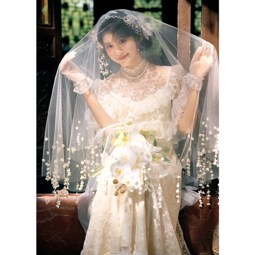 法式复古轻婚纱新娘高级感