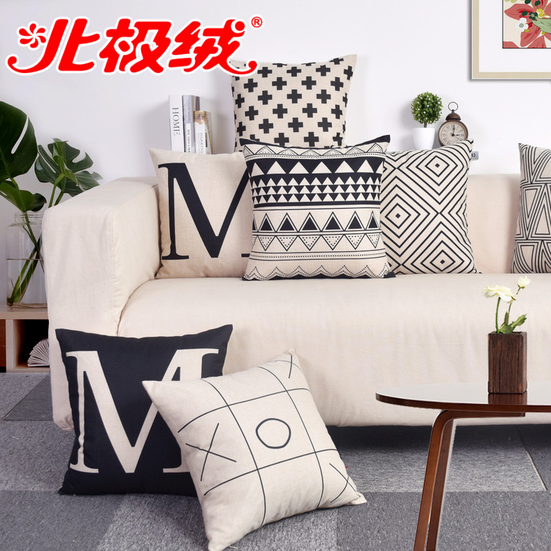 Northern Europe Cotton and hemp Pillows Cushion modern Geometry Simplicity Office chair Pillow a living room sofa Pillow Waistin the Home Fabric , Pillow/Pillow  category - from Buy2taobao.com to provide professional Taobao agent buy service