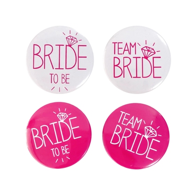 BRIDE TO BE&TEAM BRIDE 新娘单身派对徽章胸章
