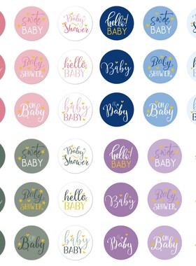 HELLO SWEET BABY 宝宝性别揭示迎婴派对贴纸 BABY SHOWER