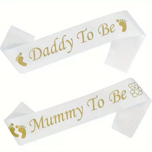 MUMMY DADDAY TO BE 迎婴派对准爸爸妈妈肩带BABY SHOWER