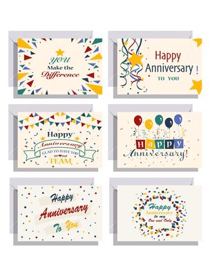 HAPPY ANNIVERSARY纪念日小卡片小贺卡+信封+贴纸 DX1091