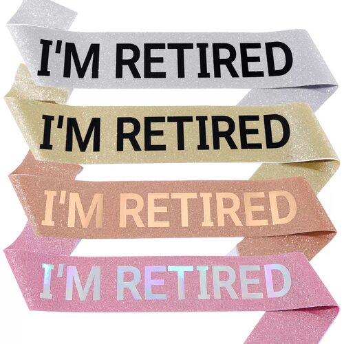IM RETIRED 退休派对肩带礼仪带 JD170