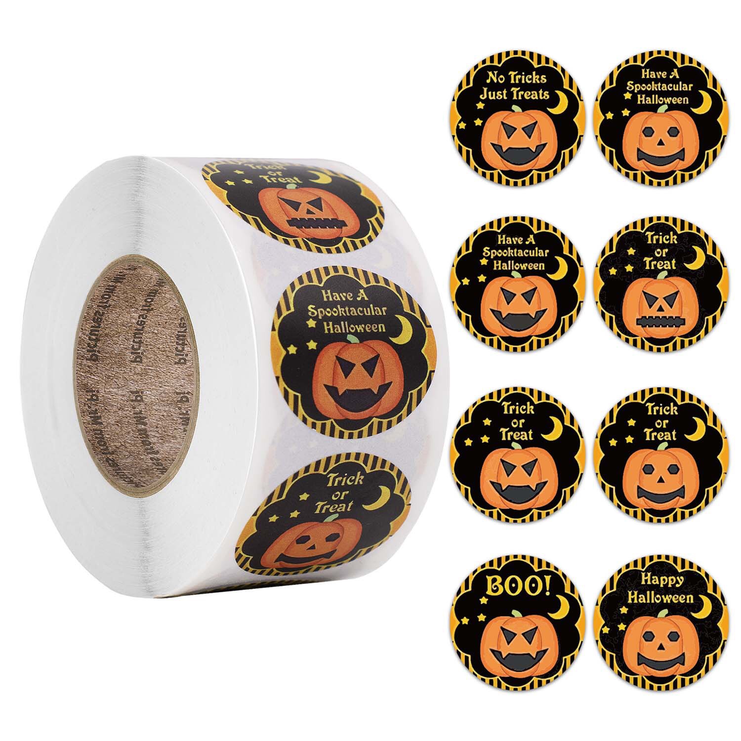 礼物封口贴不干胶标签 HAPPY HALLOWEEN万圣节贴纸 QCZ02JA147-R1