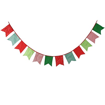 MERRY CHRISTMAS 圣诞节棉布燕尾旗拉花拉旗串旗帐篷旗 FY096