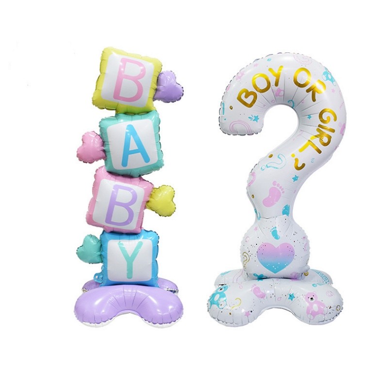 BOY OR GIRL 宝宝性别揭示迎婴派对站立BABY气球 BABY SHOWER