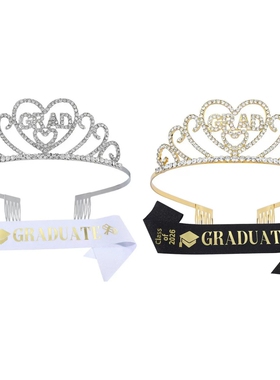2026 GRADUATE 毕业季派对肩带礼仪带皇冠 JD119HG022