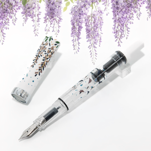 日本 Bungubox bbx 三文堂TWSBI 螺钿彩绘 紫藤花 钢笔