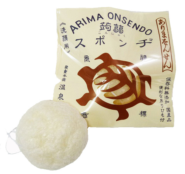 日本 有马温泉 天然纤维蒟蒻洁面扑 洁肤球 起泡网
