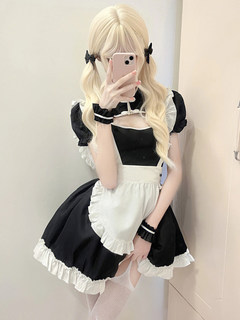 二次元女仆装cos可爱女佣cosplay服装女装大佬lolita连衣裙洛丽塔