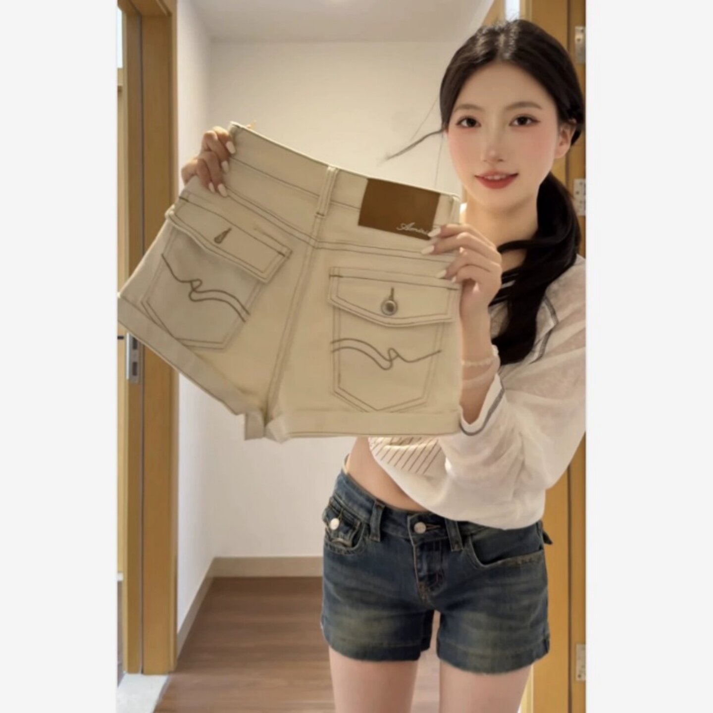 韩版时尚百搭高腰牛仔短裤女春夏老钱风丰胯提臀显瘦辣妹纯欲热裤
