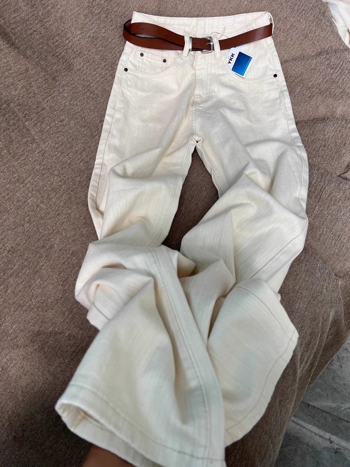 巨特别巨高级！高腰阔腿牛仔裤女春夏新款宽松显瘦垂感直筒长裤子