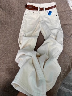 巨特别巨高级！高腰阔腿牛仔裤女春夏新款宽松显瘦垂感直筒长裤子