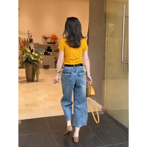 小个子弯刀牛仔裤女夏薄款高腰2026超火八分裤显瘦宽松新款阔腿裤