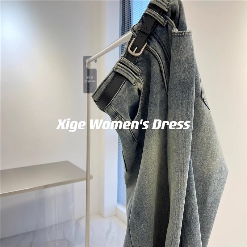 复古显瘦遮胯高腰老爹牛仔裤女2023冬季加绒厚实保暖宽松哈伦裤,女装/女士精品,牛仔裤,淘宝优惠券,粉丝福利购,淘宝优惠卷