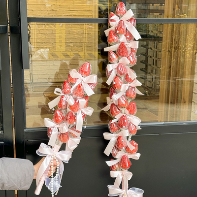 情人节网红1米草莓花束生日礼物创意手工diy花艺包装材料送女朋友