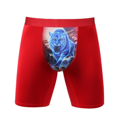 本命年结婚大红生肖加长男士内裤