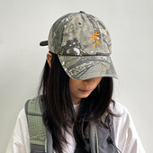 BEAMLIFE夏季 原创树枝迷彩软顶街头花朵刺绣撞色鸭舌帽男女棒球帽