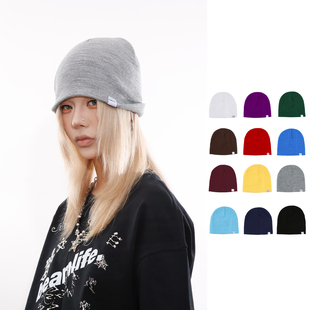 BEAMLIFE25AW原创韩版秋冬保暖纯色包头护耳针织冷帽子男女毛线帽