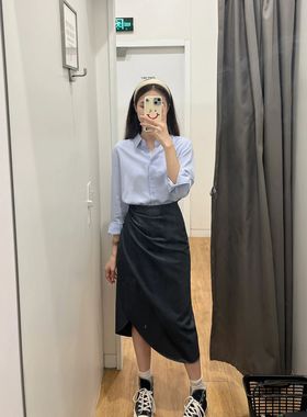 白色衬衫女秋装设计感小众法式轻熟复古港味职业衬衣薄款显瘦气质