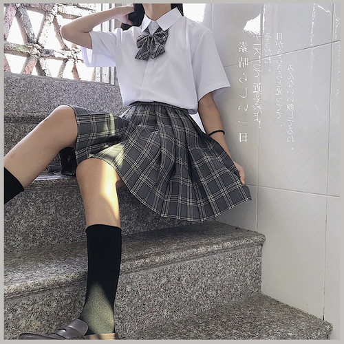 日系少女学院风角襟白衬衣jk制服