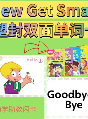 NGS New Get Smart英语单词卡片儿童教具启蒙教学塑封闪卡英文