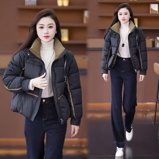 羽绒棉衣棉服女款2026冬装新款巨好看的夹棉外套保暖棉袄面包服