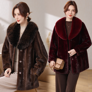 妈妈冬装2025新款外套老年人女装奶奶外婆加绒老人老太太皮草棉袄