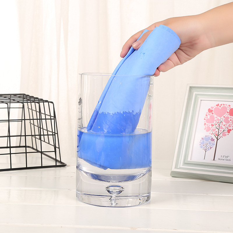 鹿皮干发巾擦车布专用超强吸水洗车毛巾不掉毛擦头发玻璃麂皮抹布