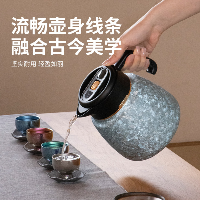 清水纯钛焖茶壶家用新款办公大容量双层钛焖泡壶泡茶保温壶钛壶