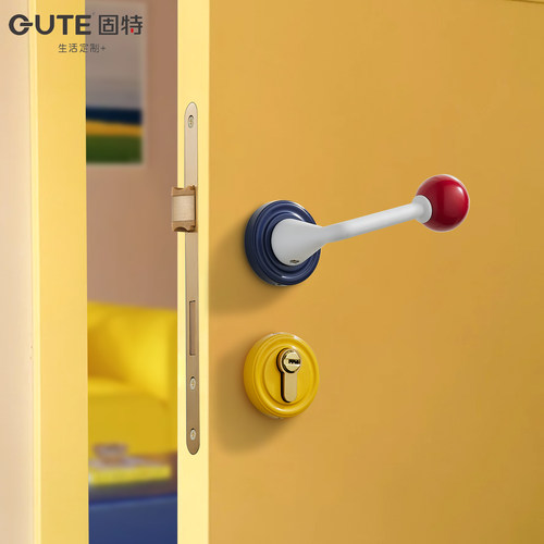 固特小叮当彩色儿童创意卧室门锁