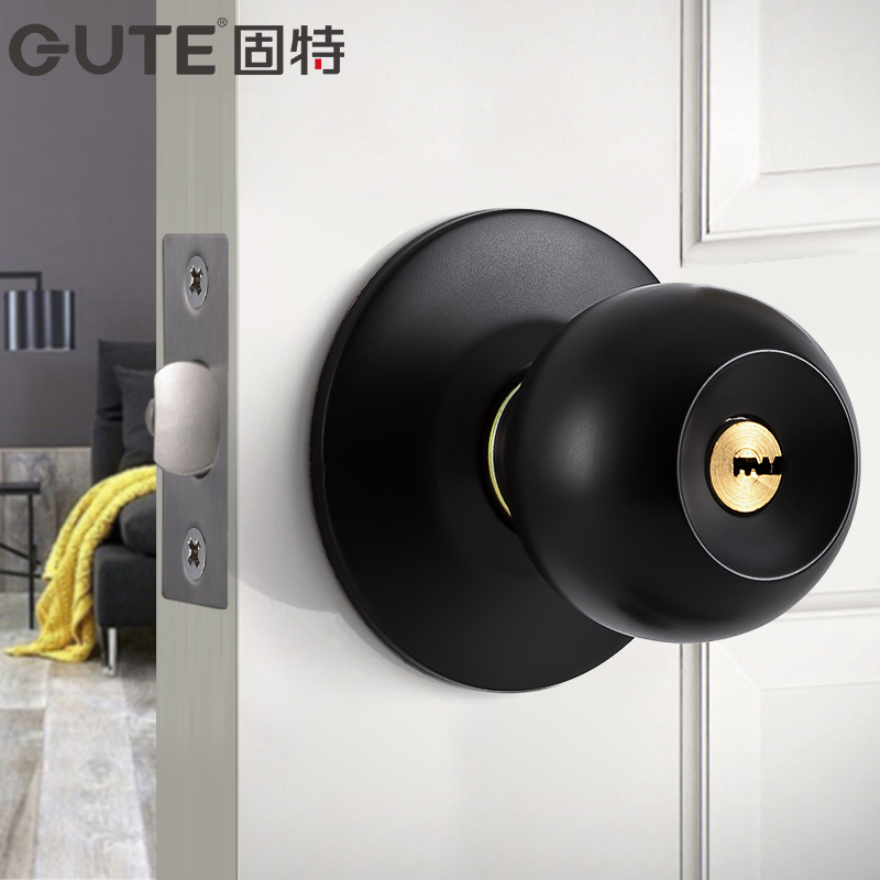 固特球形锁家用门锁室内卧室房间卫生间不锈钢圆球锁通用型锁具