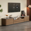 中古电视柜茶几客厅家用2025新款 实木高柜小户型岩板电视机柜落地