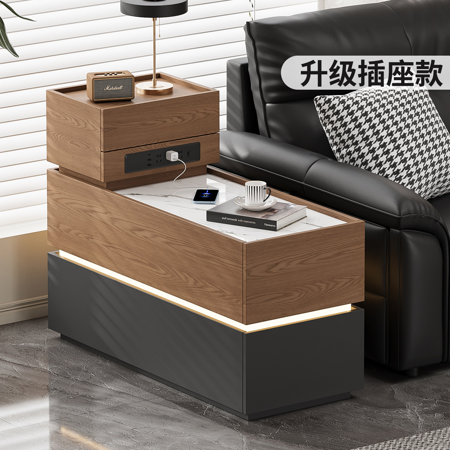 中古沙发边柜侧边柜轻奢高级感实木边几客厅茶几小桌子置物架角几,住宅家具,角几/边几,淘宝优惠券,粉丝福利购,淘宝优惠卷