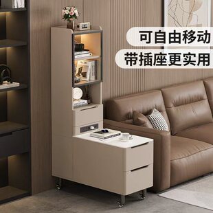 沙发边柜侧边柜可移动边几轻奢高级感客厅实木小茶几置物架小桌子